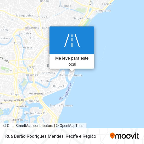 Rua Barão Rodrigues Mendes mapa