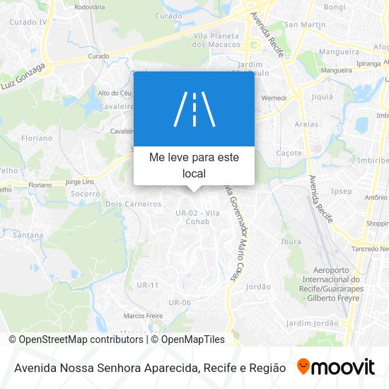Avenida Nossa Senhora Aparecida mapa