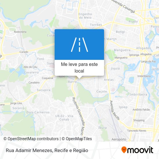 Rua Adamir Menezes mapa