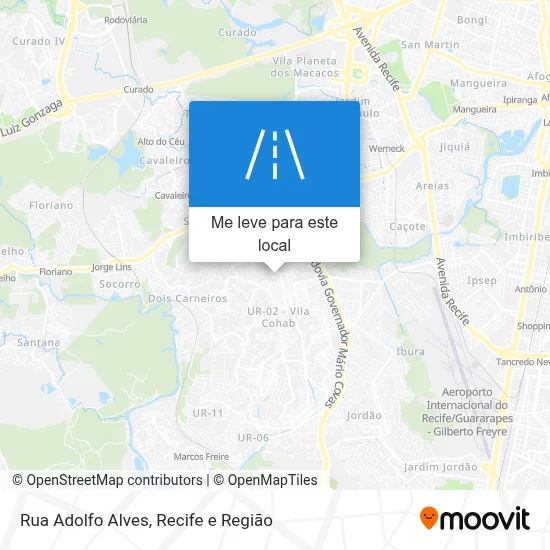 Rua Adolfo Alves mapa