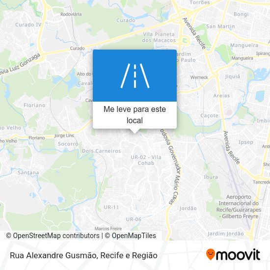 Rua Alexandre Gusmão mapa