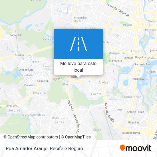 Rua Amador Araújo mapa