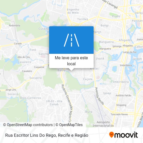 Rua Escritor Lins Do Rego mapa