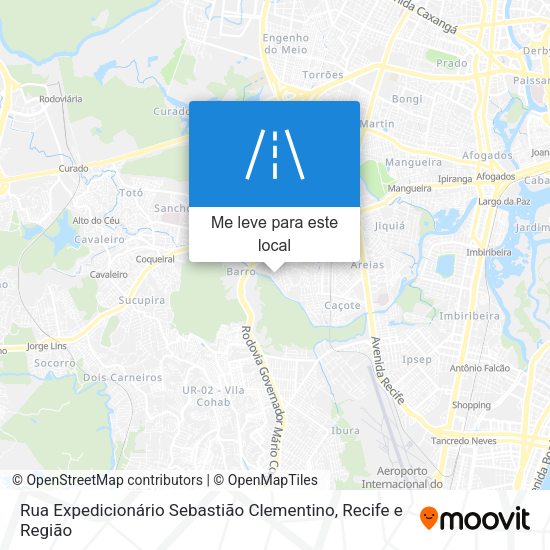 Rua Expedicionário Sebastião Clementino mapa