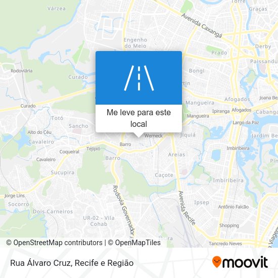 Rua Álvaro Cruz mapa