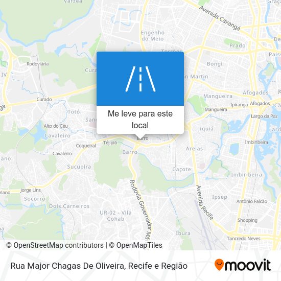 Rua Major Chagas De Oliveira mapa
