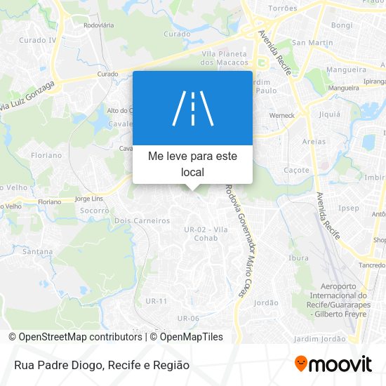 Rua Padre Diogo mapa