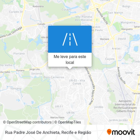 Rua Padre José De Anchieta mapa