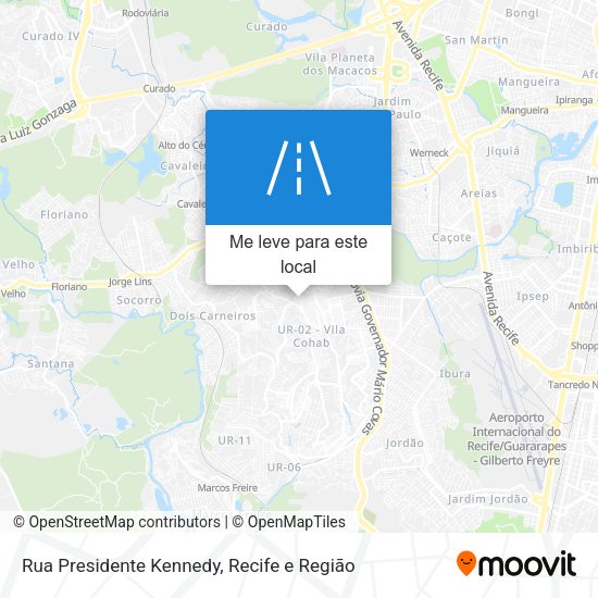Rua Presidente Kennedy mapa