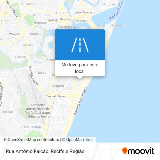 Rua Antônio Falcão mapa