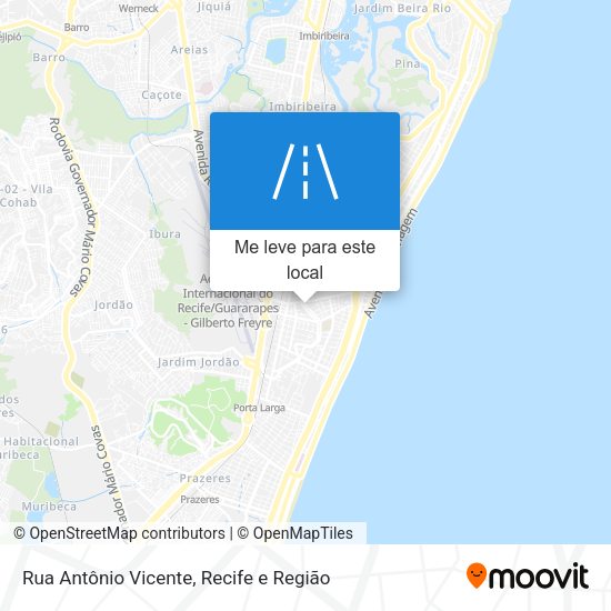 Rua Antônio Vicente mapa