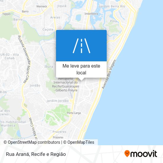 Rua Araná mapa