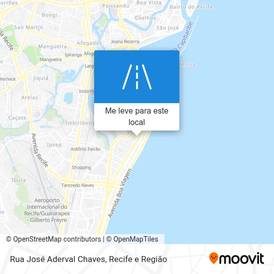 Rua José Aderval Chaves mapa