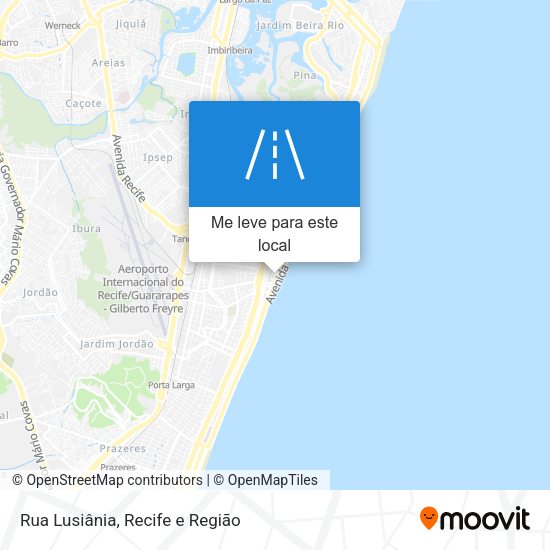 Rua Lusiânia mapa