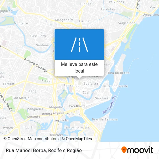 Rua Manoel Borba mapa