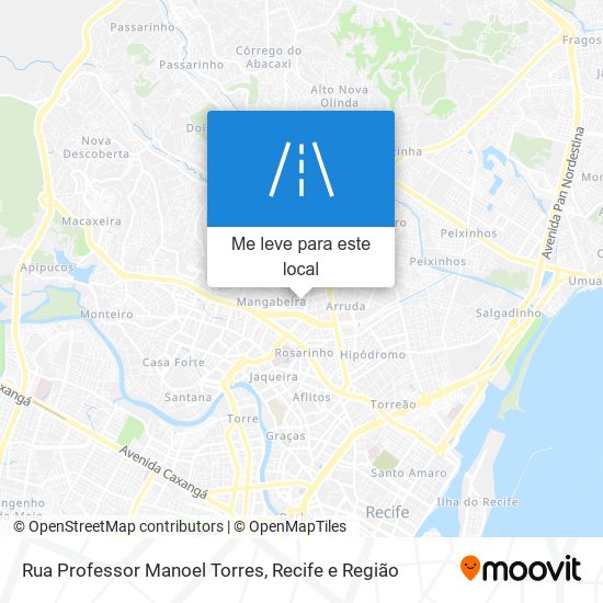 Rua Professor Manoel Torres mapa