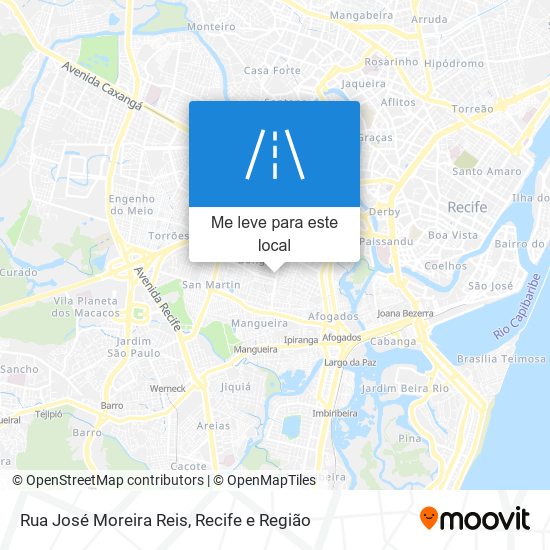 Rua José Moreira Reis mapa