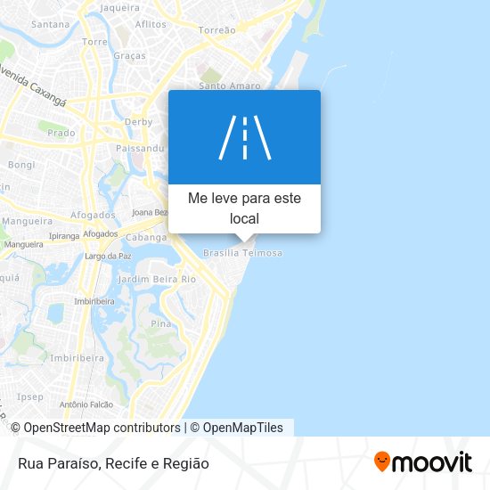 Rua Paraíso mapa