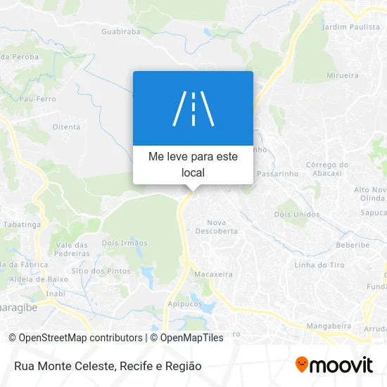 Rua Monte Celeste mapa