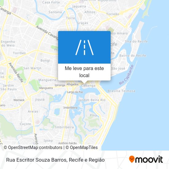 Rua Escritor Souza Barros mapa