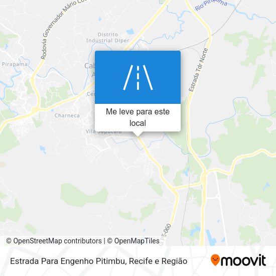 Estrada Para Engenho Pitimbu mapa