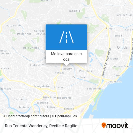 Rua Tenente Wanderley mapa