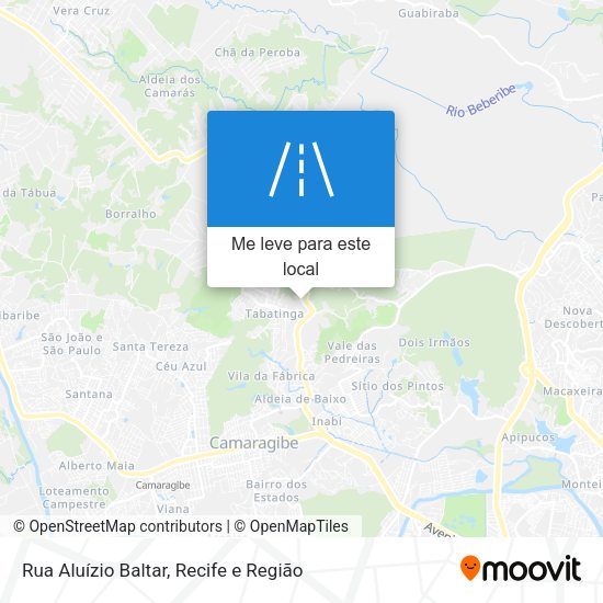 Rua Aluízio Baltar mapa