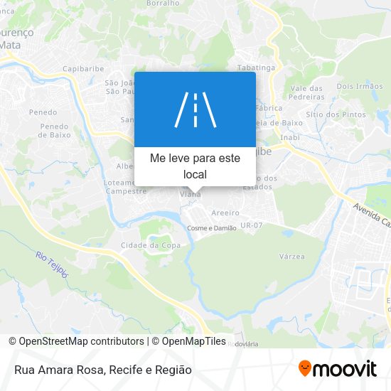 Rua Amara Rosa mapa
