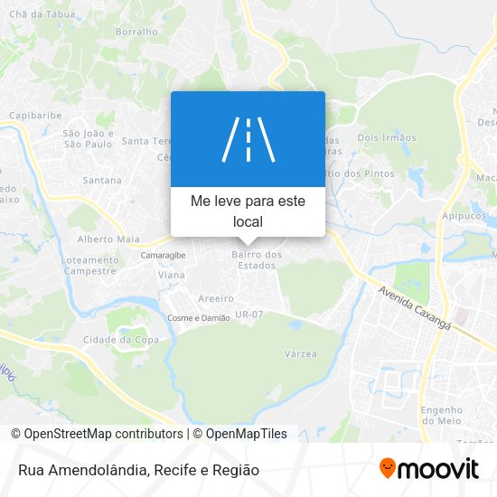 Rua Amendolândia mapa