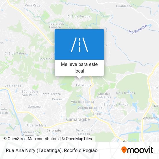 Rua Ana Nery (Tabatinga) mapa