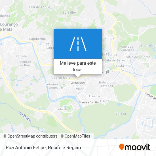 Rua Antônio Felipe mapa