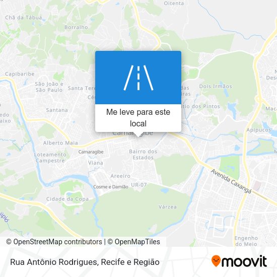 Rua Antônio Rodrigues mapa