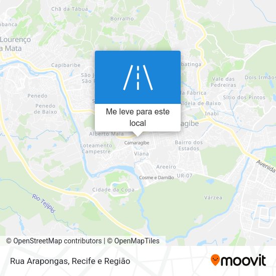 Rua Arapongas mapa