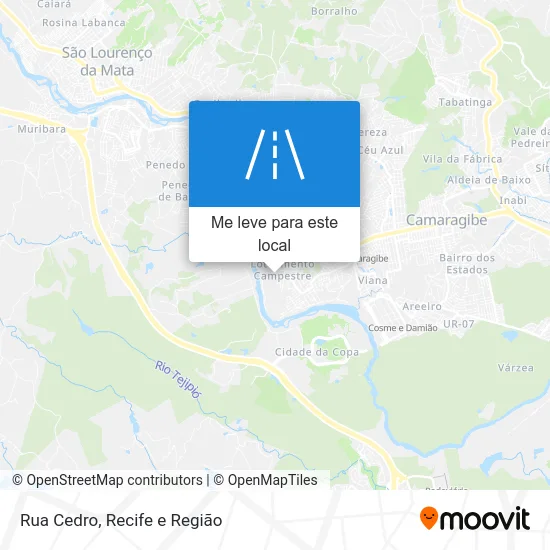 Rua Cedro mapa