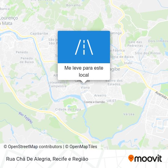 Rua Chã De Alegria mapa