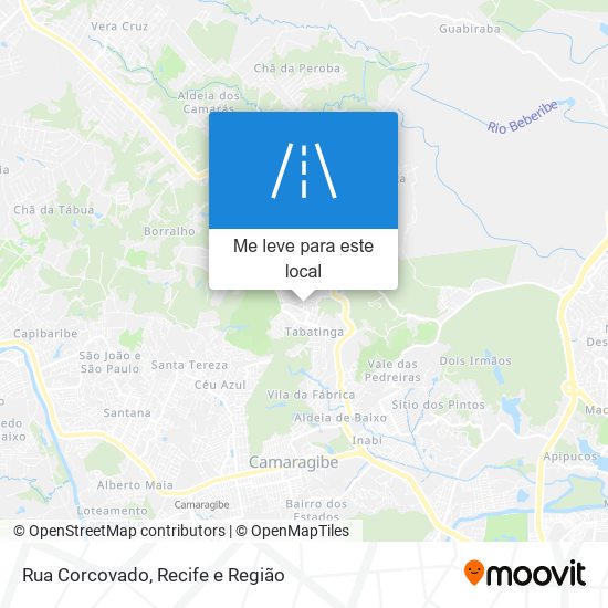 Rua Corcovado mapa