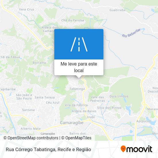 Rua Córrego Tabatinga mapa