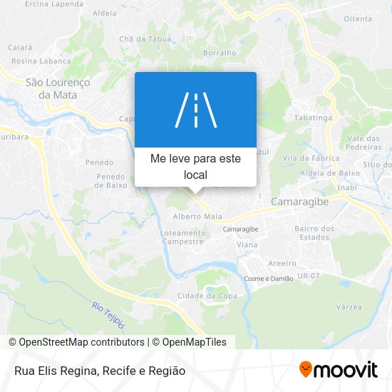Rua Elis Regina mapa