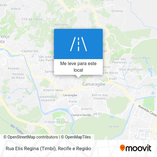Rua Elis Regina (Timbi) mapa