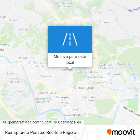 Rua Epitácio Pessoa mapa