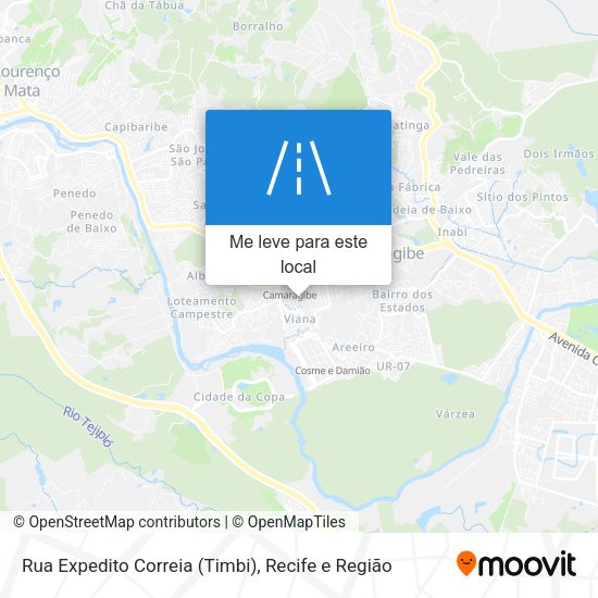 Rua Expedito Correia (Timbi) mapa