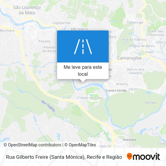 Rua Gilberto Freire (Santa Mônica) mapa