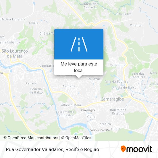 Rua Governador Valadares mapa