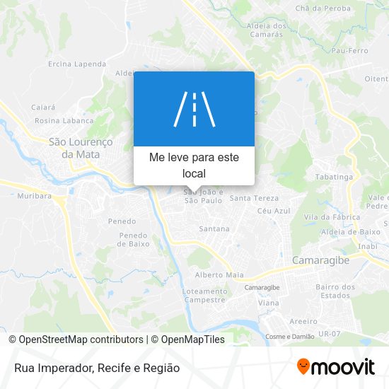 Rua Imperador mapa