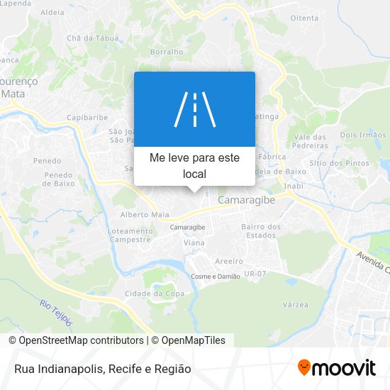 Rua Indianapolis mapa