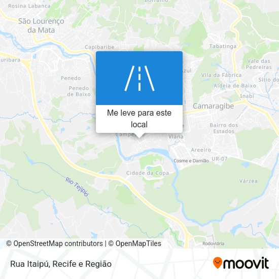 Rua Itaipú mapa