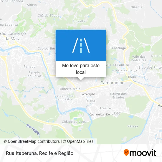 Rua Itaperuna mapa