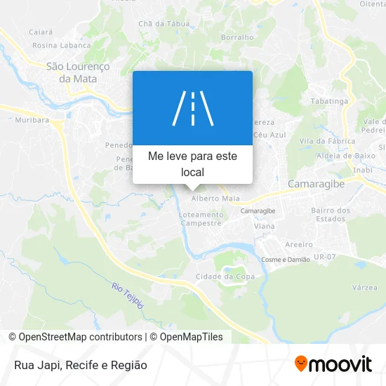 Rua Japi mapa