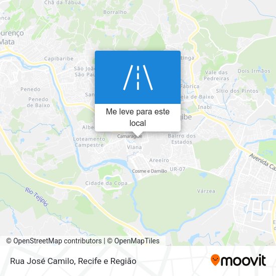Rua José Camilo mapa