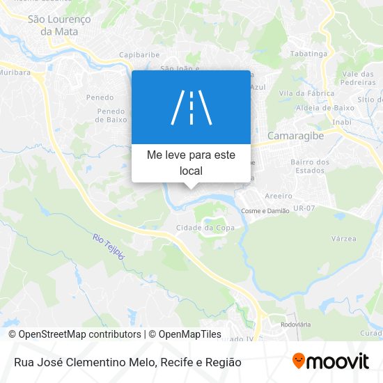 Rua José Clementino Melo mapa